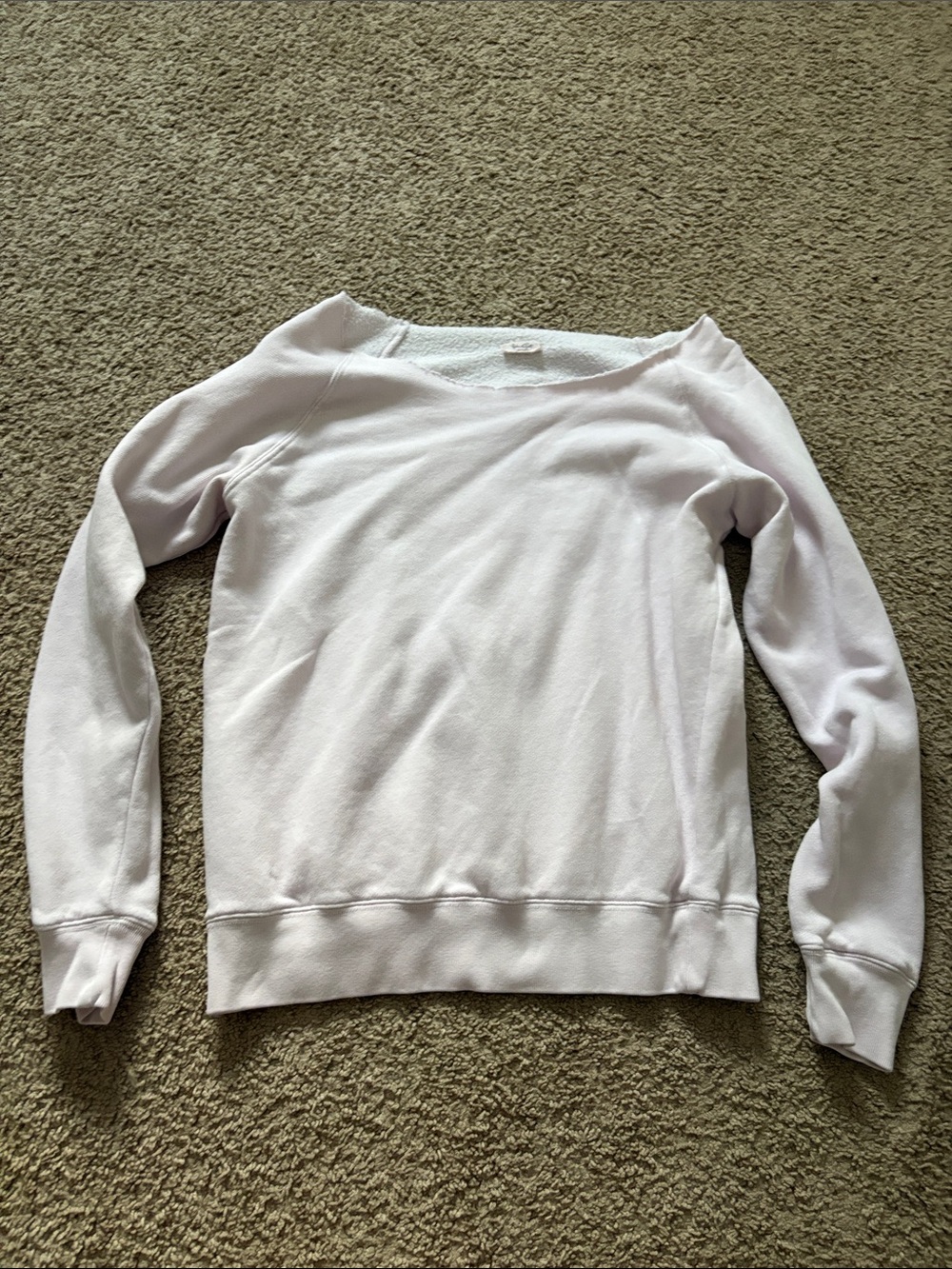 Brandy Melville light Pink Off-Shoulder Sweatshirt